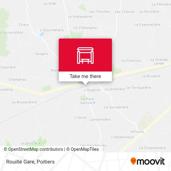 Rouillé Gare map