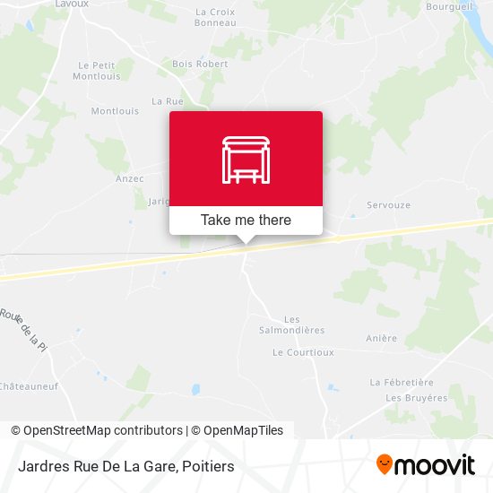 Jardres Rue De La Gare map