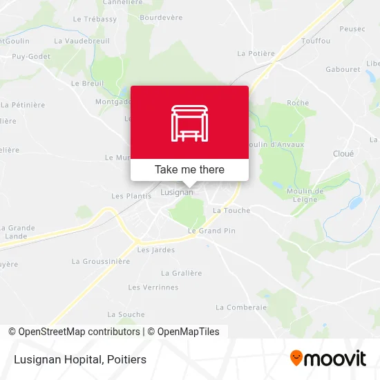 Lusignan Hopital map