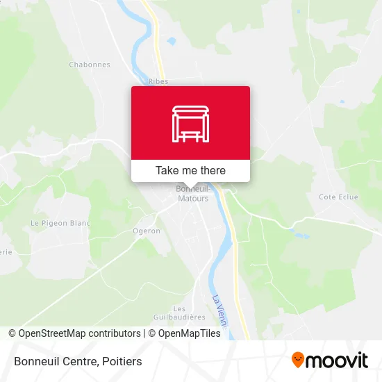 Bonneuil Centre map