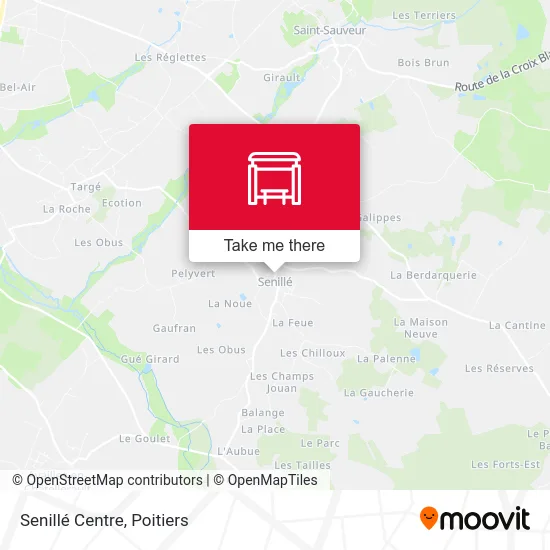 Senillé Centre map