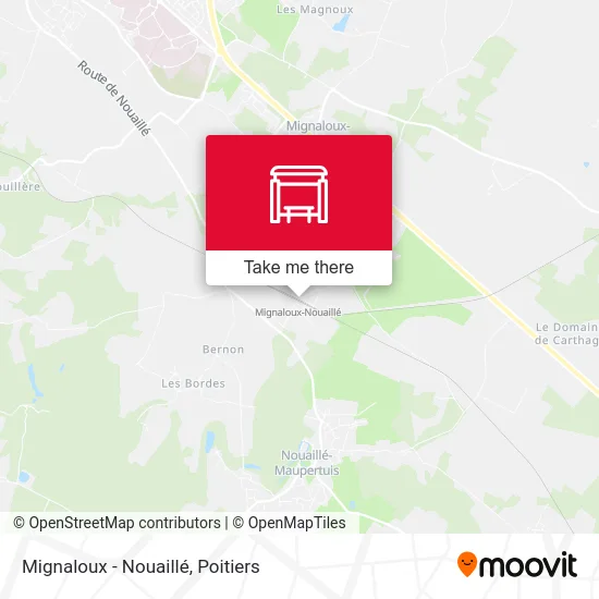 Mignaloux - Nouaillé map