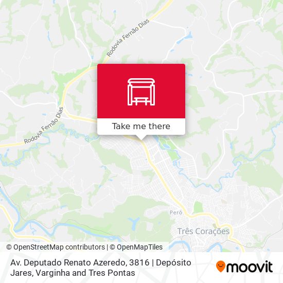 Mapa Av. Deputado Renato Azeredo, 3816 | Depósito Jares