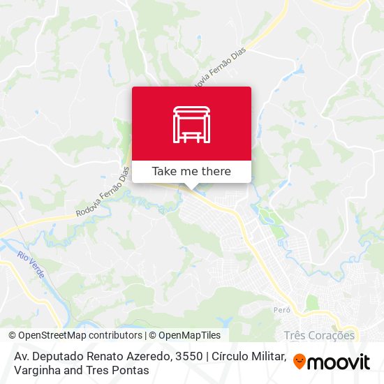 Mapa Av. Deputado Renato Azeredo, 3550 | Círculo Militar