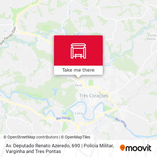 Mapa Av. Deputado Renato Azeredo, 690 | Polícia Militar