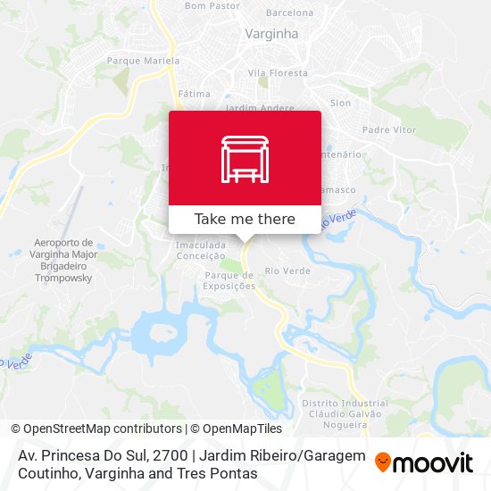 Mapa Av. Princesa Do Sul, 2700 | Jardim Ribeiro / Garagem Coutinho