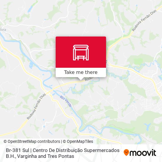 Br-381 Sul | Centro De Distribuição Supermercados B.H. map