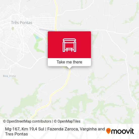 Mg-167, Km 19,4 Sul | Fazenda Zaroca map