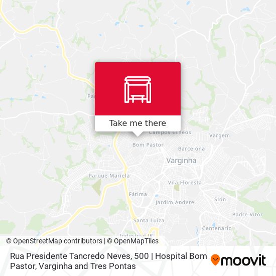 Mapa Rua Presidente Tancredo Neves, 500 | Hospital Bom Pastor