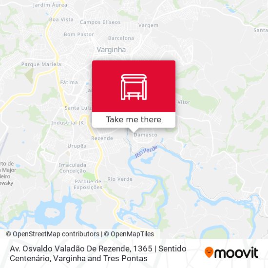 Mapa Av. Osvaldo Valadão De Rezende, 1365 | Sentido Centenário