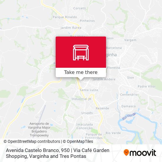 Mapa Avenida Castelo Branco, 950 | Via Café Garden Shopping