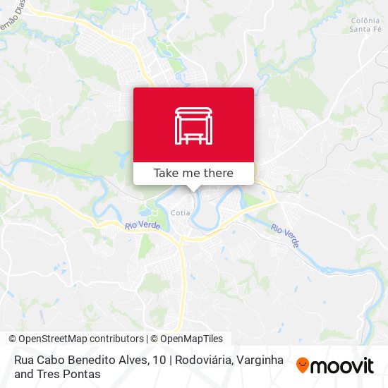 Mapa Rua Cabo Benedito Alves, 10 | Rodoviária