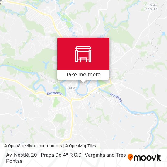 Mapa Av. Nestlé, 20 | Praça Do 4º R.C.D.