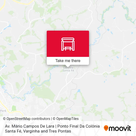 Mapa Av. Mário Campos De Lara | Ponto Final Da Colônia Santa Fé