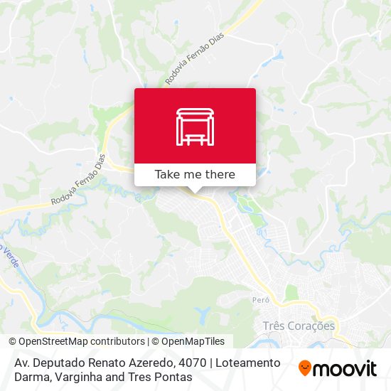 Mapa Av. Deputado Renato Azeredo, 4070 | Loteamento Darma