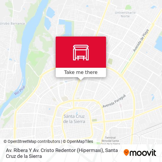 Mapa de Av. Ribera Y Av. Cristo Redentor (Hipermaxi)