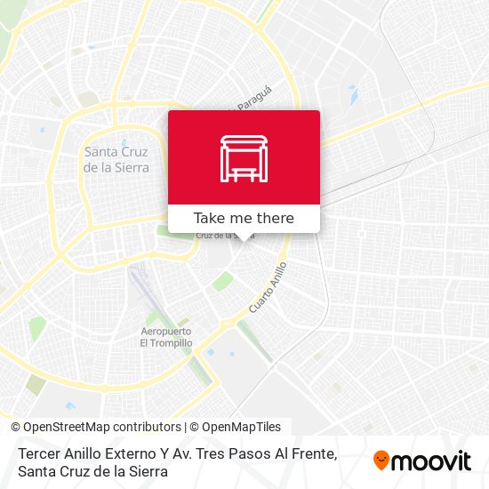 Mapa de Tercer Anillo Externo Y Av. Tres Pasos Al Frente