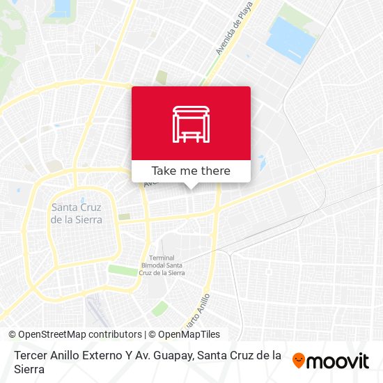 Tercer Anillo Externo Y Av. Guapay map