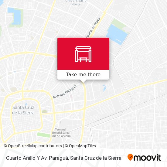 Cuarto Anillo Y Av. Paraguá map