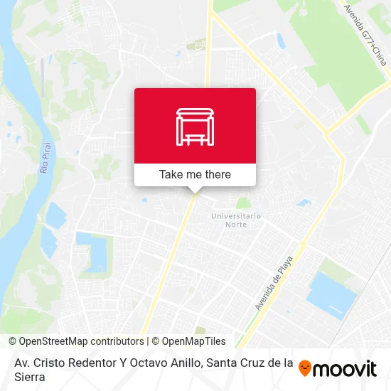 Mapa de Av. Cristo Redentor Y Octavo Anillo