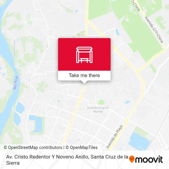 Mapa de Av. Cristo Redentor Y Noveno Anillo