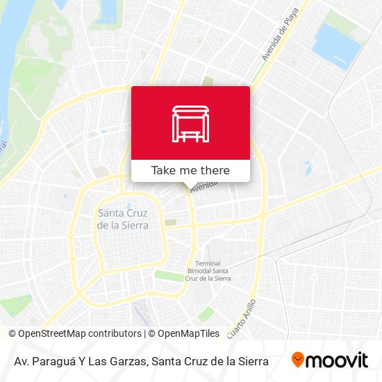 Mapa de Av. Paraguá Y Las Garzas