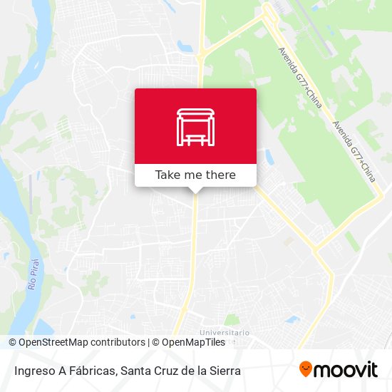 Ingreso A Fábricas map