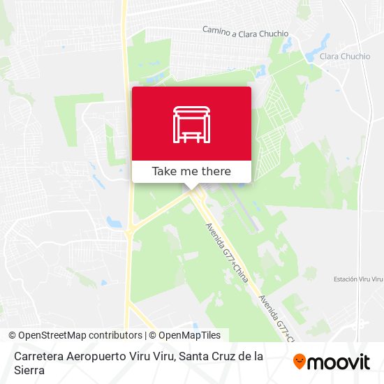Mapa de Carretera Aeropuerto Viru Viru