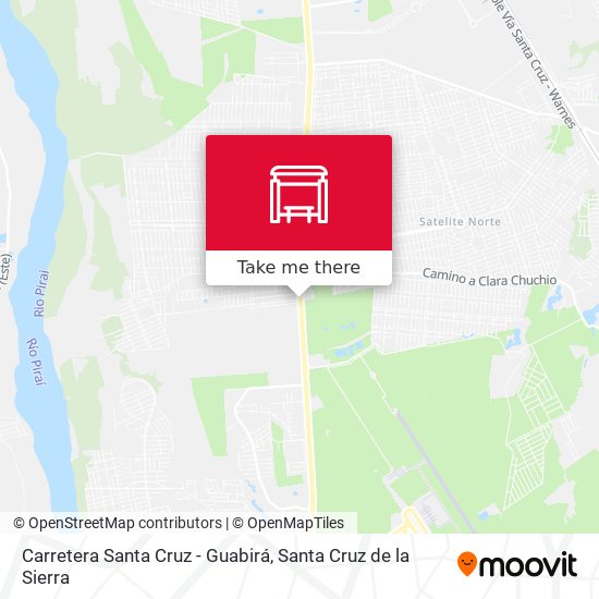 Carretera Santa Cruz - Guabirá map