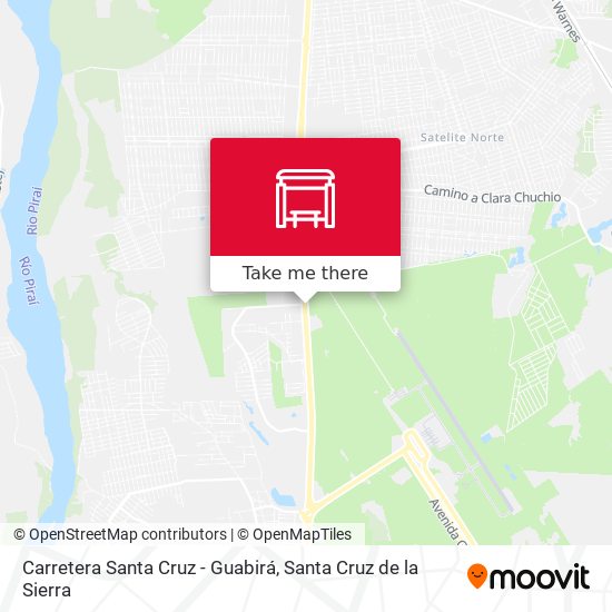 Carretera Santa Cruz - Guabirá map