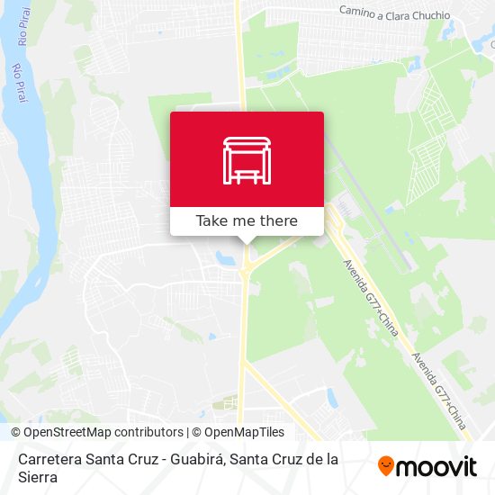Carretera Santa Cruz - Guabirá map