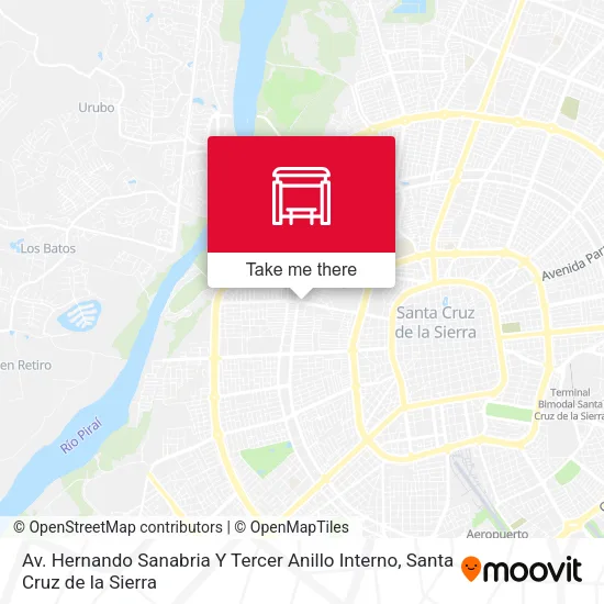 Av. Hernando Sanabria Y Tercer Anillo Interno map