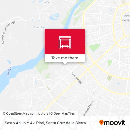 Mapa de Sexto Anillo Y Av. Pirai