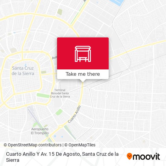 Mapa de Cuarto Anillo Y Av. 15 De Agosto