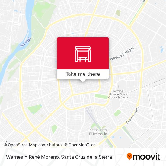 Warnes Y René Moreno map
