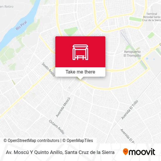 Mapa de Av. Moscú Y Quinto Anillo