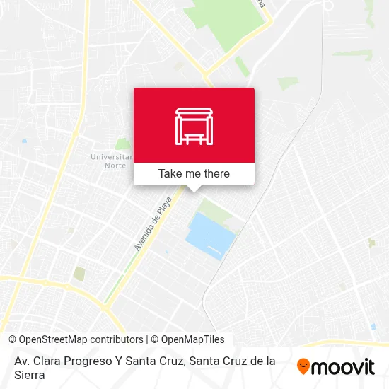 Av. Clara Progreso Y Santa Cruz map