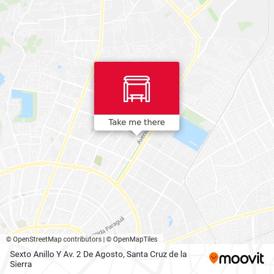 Mapa de Sexto Anillo Y Av. 2 De Agosto