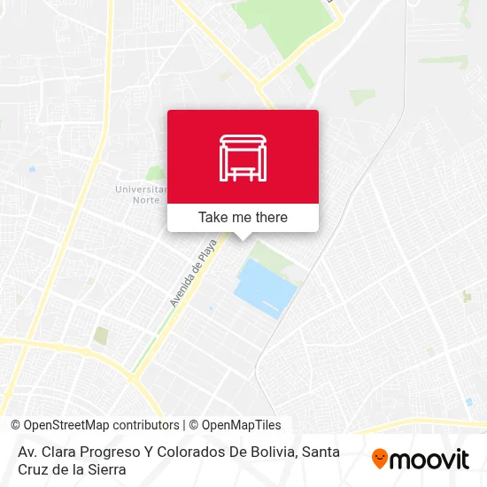 Mapa de Av. Clara Progreso Y Colorados De Bolivia