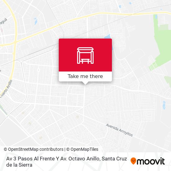 Mapa de Av 3 Pasos Al Frente Y Av. Octavo Anillo