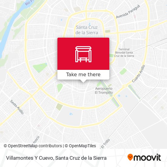 Villamontes Y Cuevo map