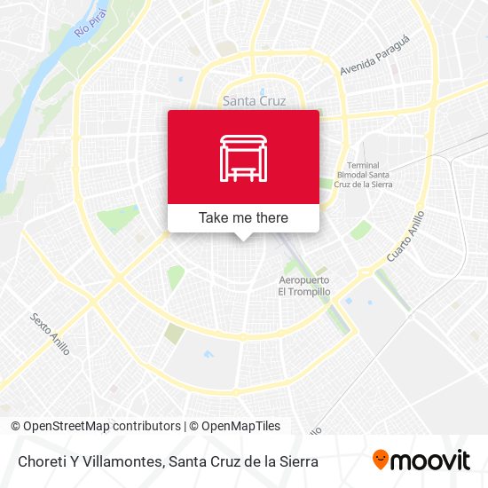 Choreti Y Villamontes map