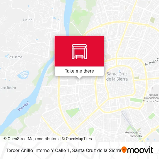 Mapa de Tercer Anillo Interno Y Calle 1