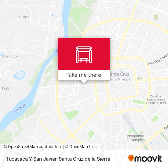 Mapa de Tucavaca Y San Javier