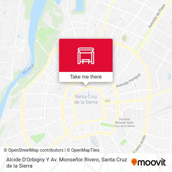 Mapa de Alcide D'Orbigny Y Av. Monseñor Rivero