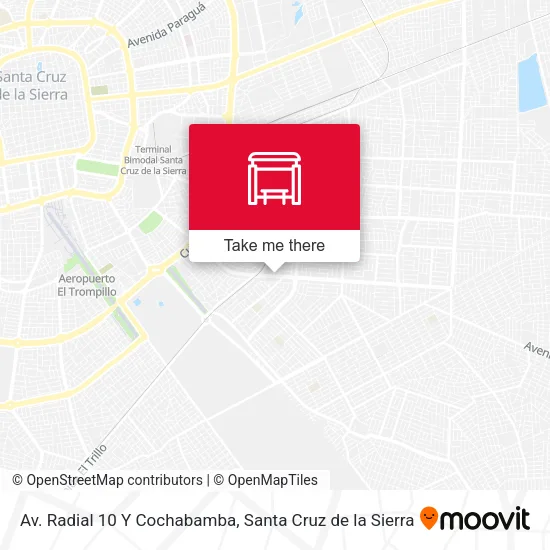 Av. Radial 10 Y Cochabamba map