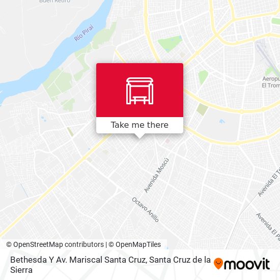 Bethesda Y Av. Mariscal Santa Cruz map