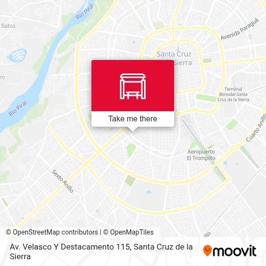 Mapa de Av. Velasco Y Destacamento 115