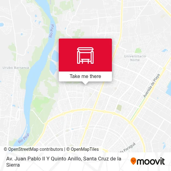 Mapa de Av. Juan Pablo II Y Quinto Anillo