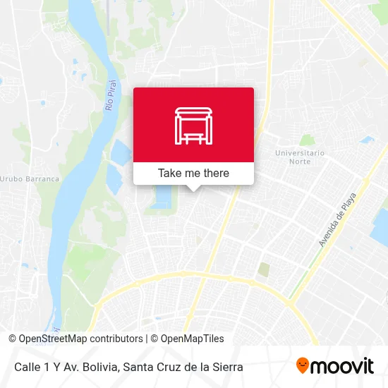 Mapa de Calle 1 Y Av. Bolivia